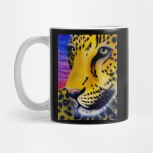 Leopard print t-shirt leopard profile picture hand painted Mug